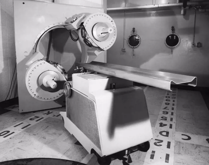 Teletherapy machine in a room