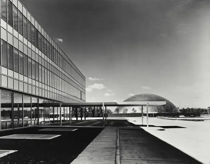 Vintage Photograph. General Motors Technical center Styling buildings.