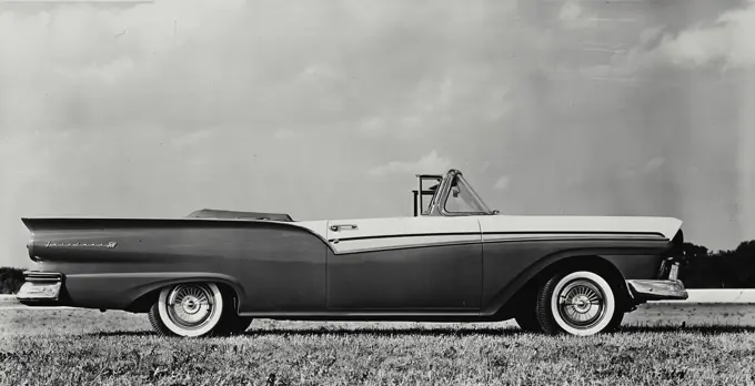 Vintage Photograph. 1957 Ford Sunliner