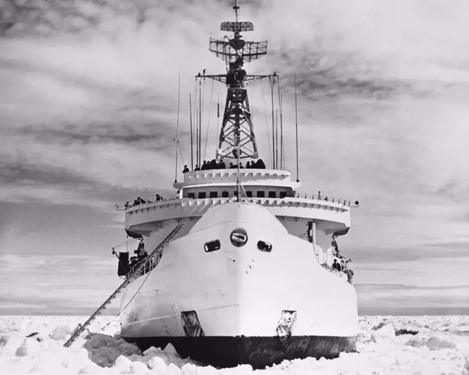 Ice-breaker in the frozen sea, Canada