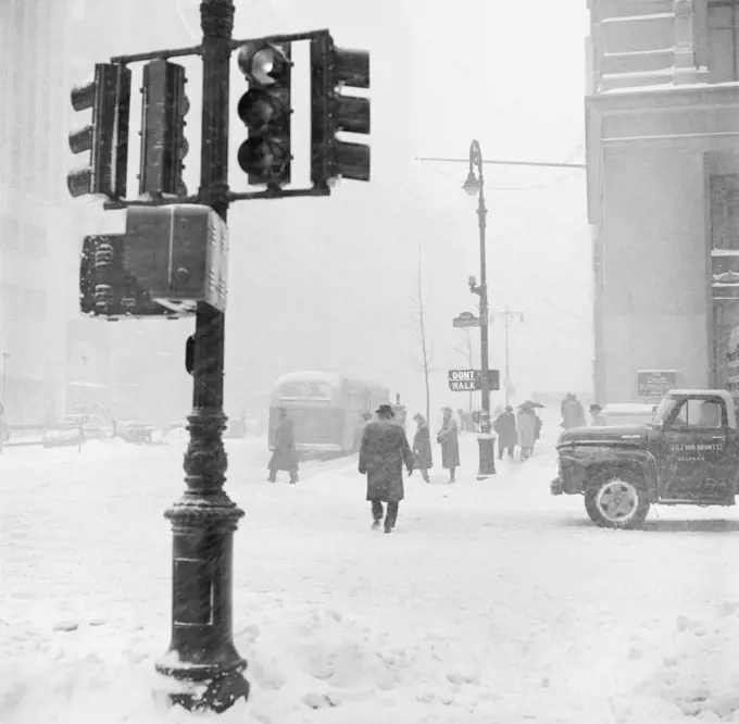 Street scene in winter