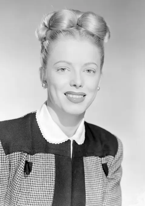 Portrait of elegant woman with hairbun