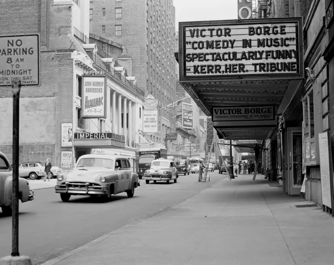 USA, New York State, New York City, Marquee off Broadway and 44th Street