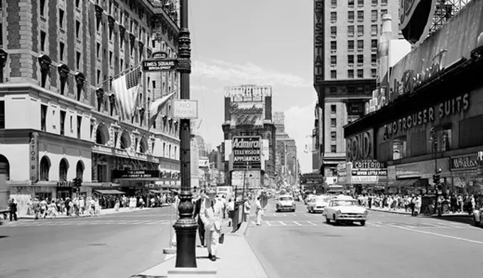 USA, New York State, New York City, View looking North in Times Square