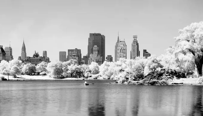 USA, New York State, New York City, Skyline view looking South from Central Park