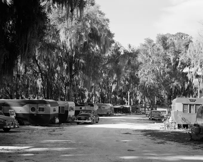 USA, Florida, Deland, Municipal Trailer Camp