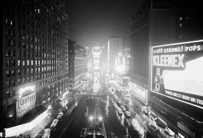 USA, New York State, New York City, Times Square at night