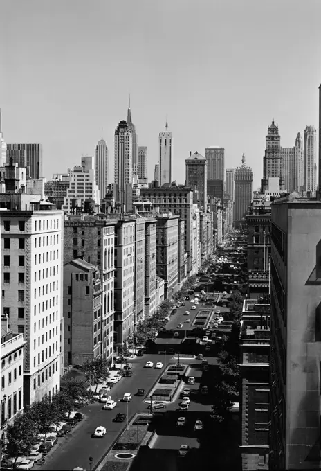 USA, New York State, New York City, Park Avenue toward Grand Central area