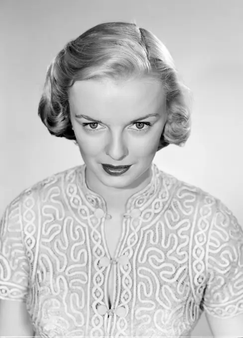 Studio portrait of young woman