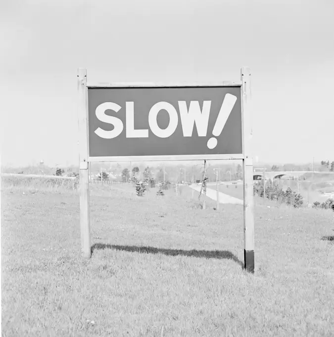 Slow' warning sign