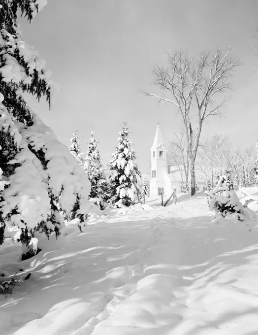 USA, New Hampshire, Jefferson, Winter landscape