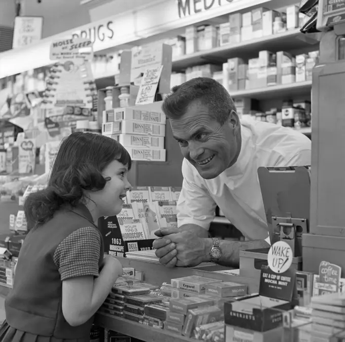 Girl shopping at chemists