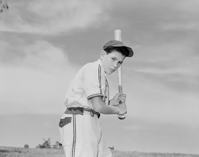 Boy playing baseball