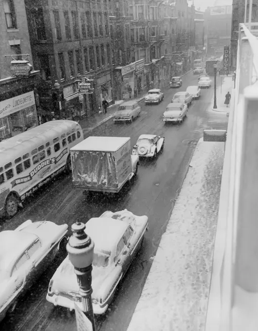 Street scene in winter