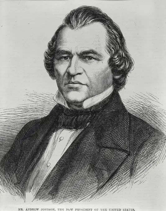 Vintage Photograph. President Andrew Johnson Artist Unknown 