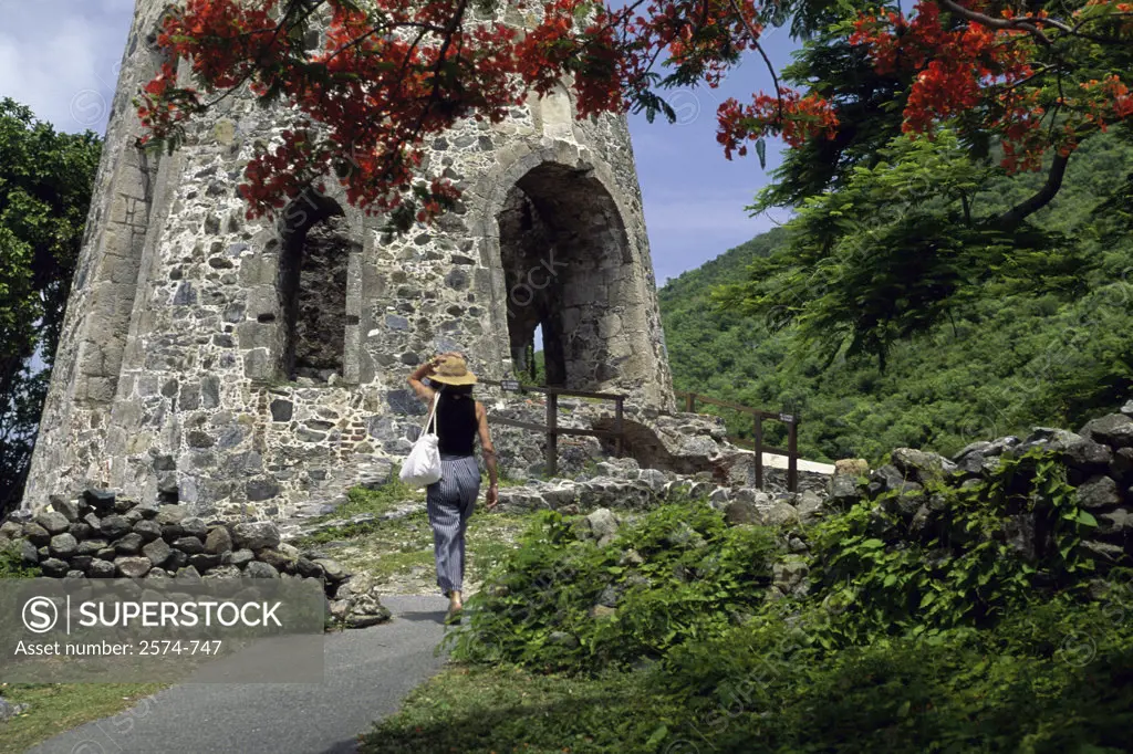 Annaberg Plantation, ruins of a Danish Sugar Mill from the early 1700s, on St. John in the Virgin Islands