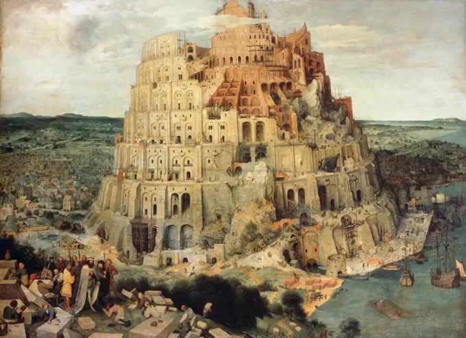 Tower Of Babel C.1563 Pieter Bruegel the Elder (ca.1525-1569 Flemish) Oil On Wood Panel Kunsthistorisches Museum, Vienna, Austria