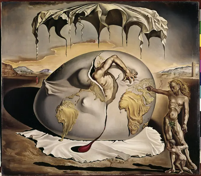 Geopoliticus watching birth of new man by Salvador Dali, 1904-1989