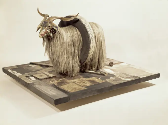 Monogram (side view) by Robert Rauschenberg, 1955-59, born 1925