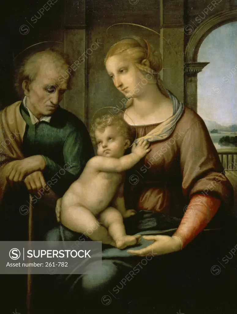 The Holy Family  1506  Raphael (1483-1520/Italian)  Hermitage Museum, St. Petersburg 