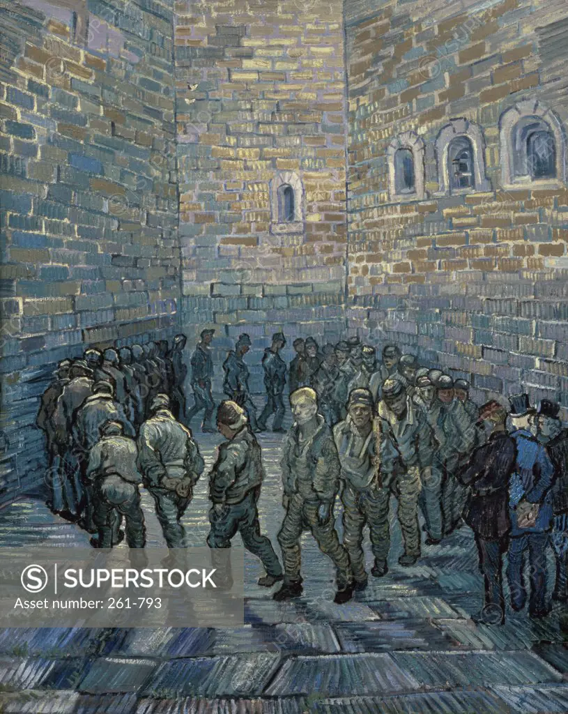 Prisoners Exercising (after Dore) 1890 Vincent van Gogh (1853-1890/Dutch)  Pushkin Museum of Fine Arts, Moscow 