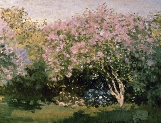 Lilacs in the Sun 1873 Claude Monet (1840-1926/French) Oil on canvas Pushkin Museum of Fine Arts, Moscow 