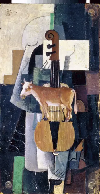 The Cow and the Violin  1913  Kazimir Severinovic Malevich (1878-1935/ Russian) Russian State Museum, St. Petersburg   