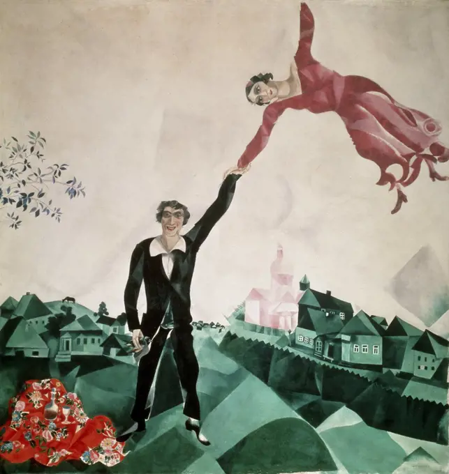 The Walk by Marc Chagall, 1917, 1887-1985, Russia, St. Petersburg, Russian State Museum