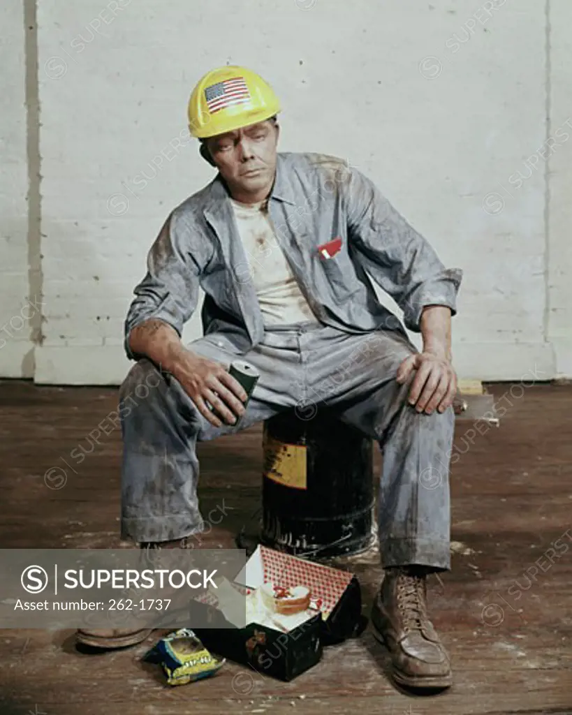 Untitled Sculpture (Construction Worker) by Duane Hanson, 1970, 1925-1996