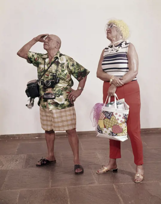 Tourists by Duane Hanson, 1970, 1925-1995, Scotland, Edinburgh, National Gallery of Scotland,