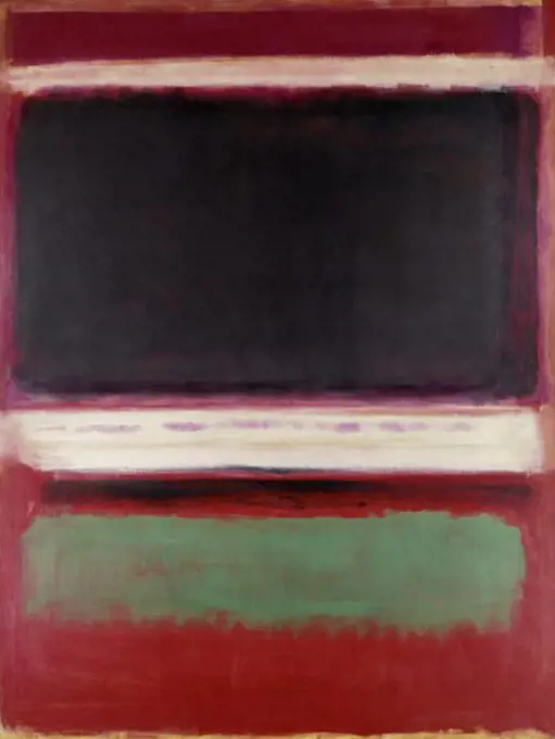 Magenta, Black, Green on Orange by Mark Rothko, oil on canvas, 1969, 1903-1970