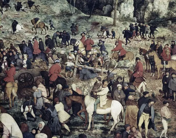 The Procession to Calvary (Detail) 1564 Pieter Bruegel the Elder (ca.1525-1569/Flemish) Oil on Wood Panel Kunsthistorisches Museum, Vienna, Austria