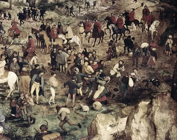 The Procession to Calvary (Detail) 1564 Pieter Bruegel the Elder (ca.1525-1569/Flemish) Oil on Wood Panel Kunsthistorisches Museum, Vienna, Austria