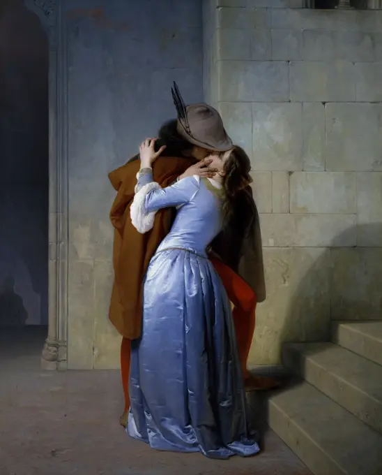 The Kiss  Francesco Hayez (1791-1882/Italian) Oil on canvas   Pinacoteca di Brera, Milan  