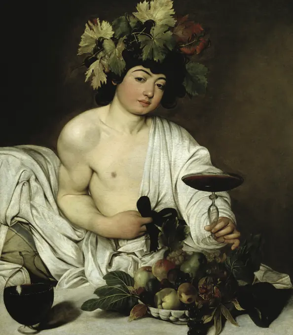 Bacchus  1596 Michelangelo Merisi da Caravaggio (1573-1610 Italian) Oil on canvas Galleria degli Uffizi, Florence, Italy