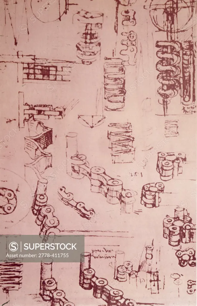 Mechanical Drawings #4 Leonardo da Vinci 1452-1519 Florentine 