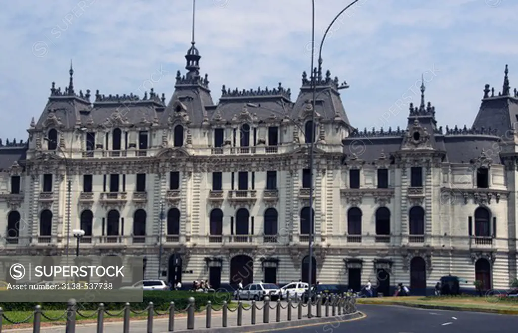 Cars parked in front of a building, Edificio Rimac, Lima, Peru