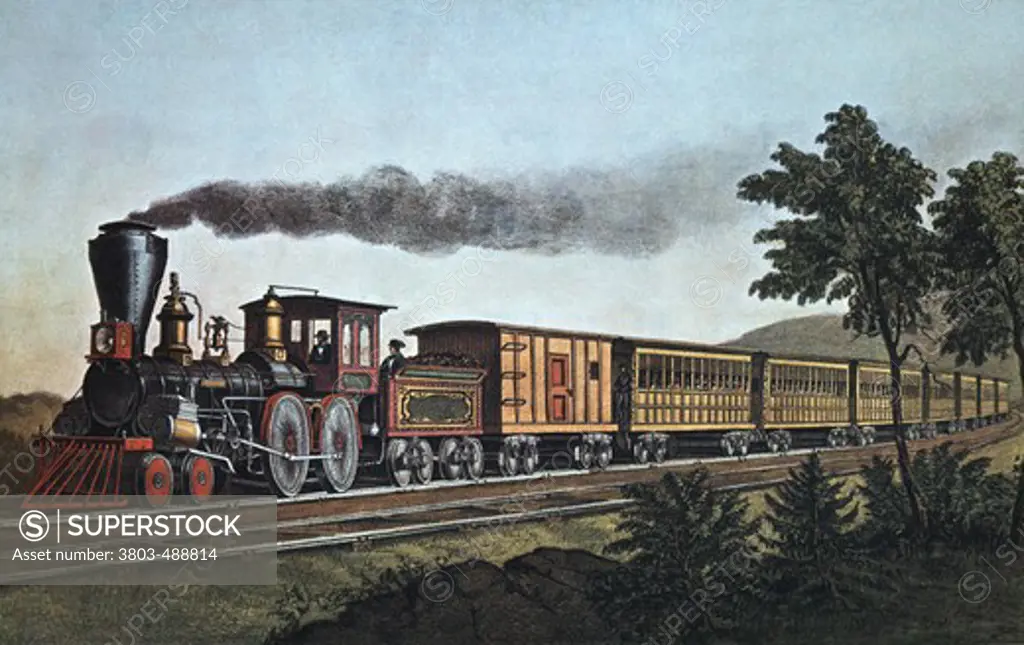 The Express Train Currier & Ives (1834-1907 American)