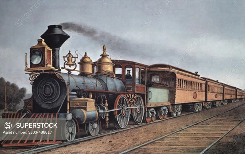 The Through Express Currier & Ives (1834-1907 American)