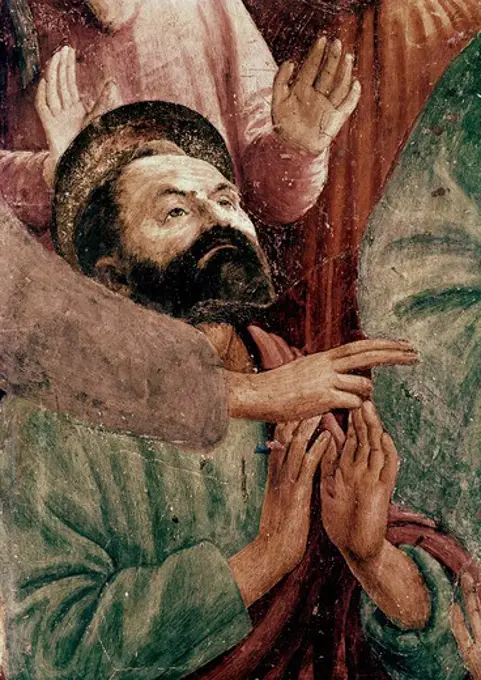 St. Peter Resurrects The Child Of Theophilus - Detail #4 (From The Life Of St. Peter Cycle) 1425-28 Masaccio (1401-1428 Italian) Fresco Cappella Brancacci, Santa Maria del Carmine, Florence, Italy