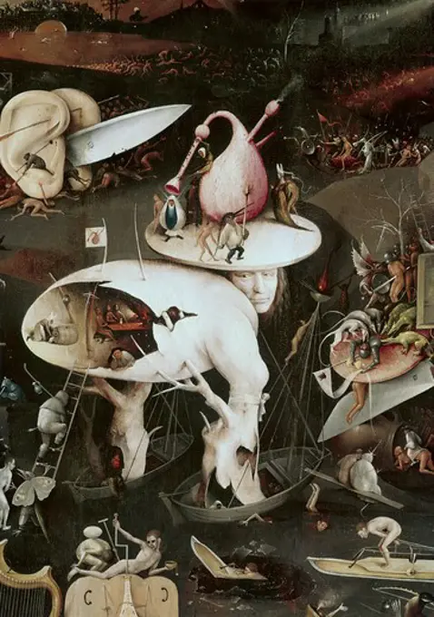 Garden Of Earthly Delights - Detail #8 c.1505 Hieronymus Bosch (ca.1450-1516 Netherlandish) Museo del Prado, Madrid, Spain