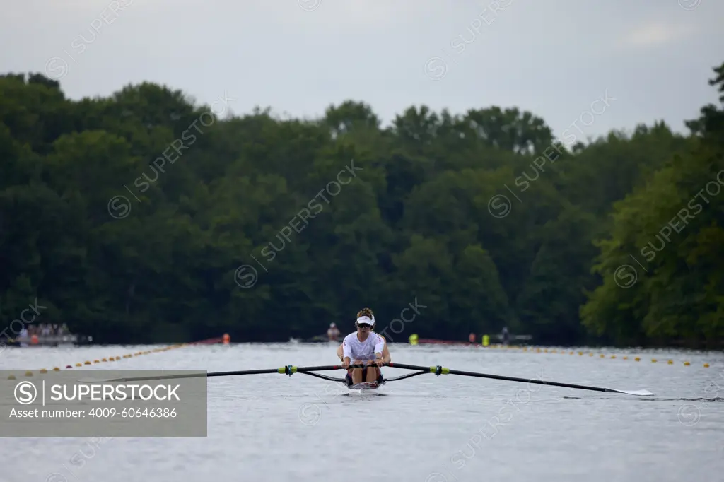 US Olympic rowers Pair 2-,  Jessica Thoennes and Azja Czajkowski train at the US Women's Rowing  facility in Princeton,  NJ