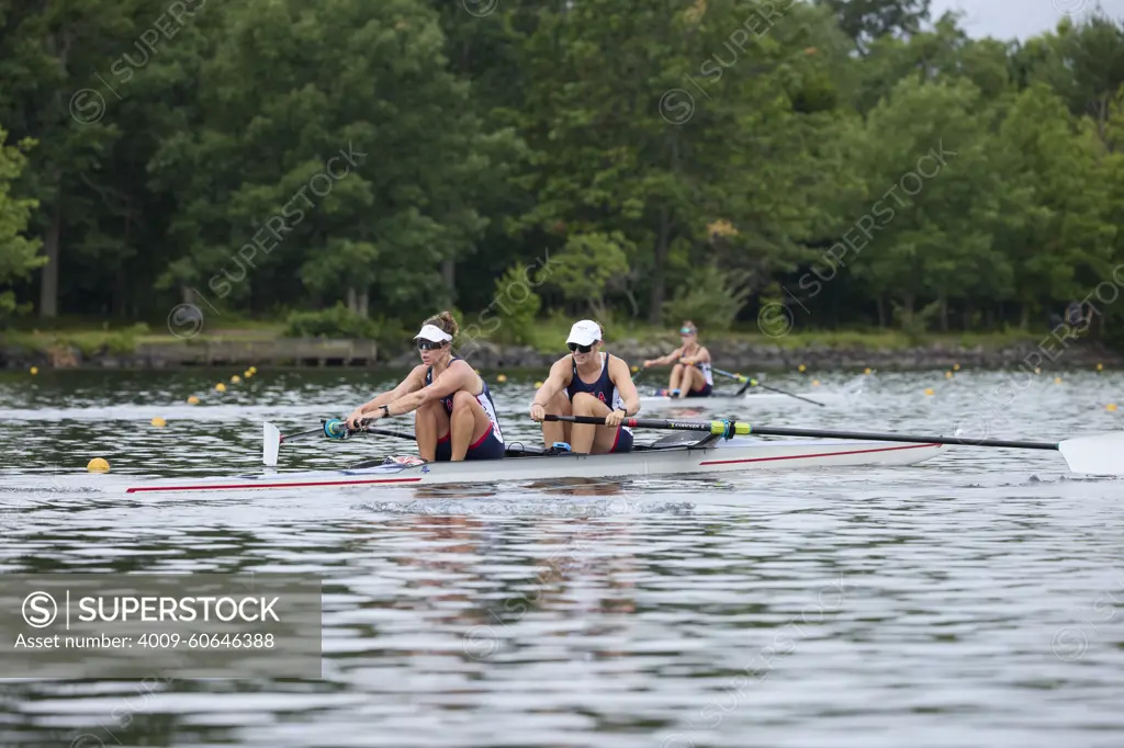 US Olympic rowers Pair 2-,  Jessica Thoennes and Azja Czajkowski train at the US Women's Rowing  facility in Princeton,  NJ