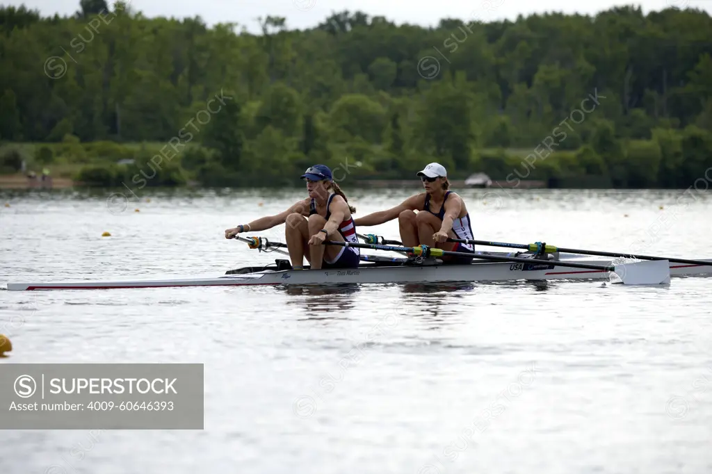 US Olympic Women's Pair teammates, Krisi Wagner and Sophia Vitas train at the US Women's Rowing training facility in Princeton, NJ