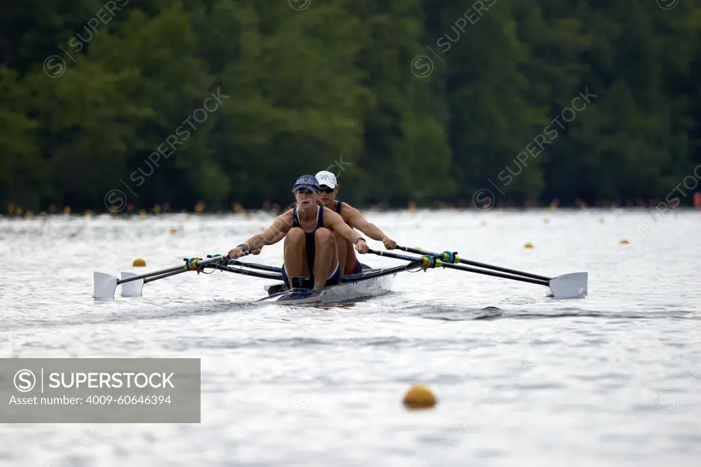 US Olympic Women's Pair teammates, Krisi Wagner and Sophia Vitas train at the US Women's Rowing training facility in Princeton, NJ