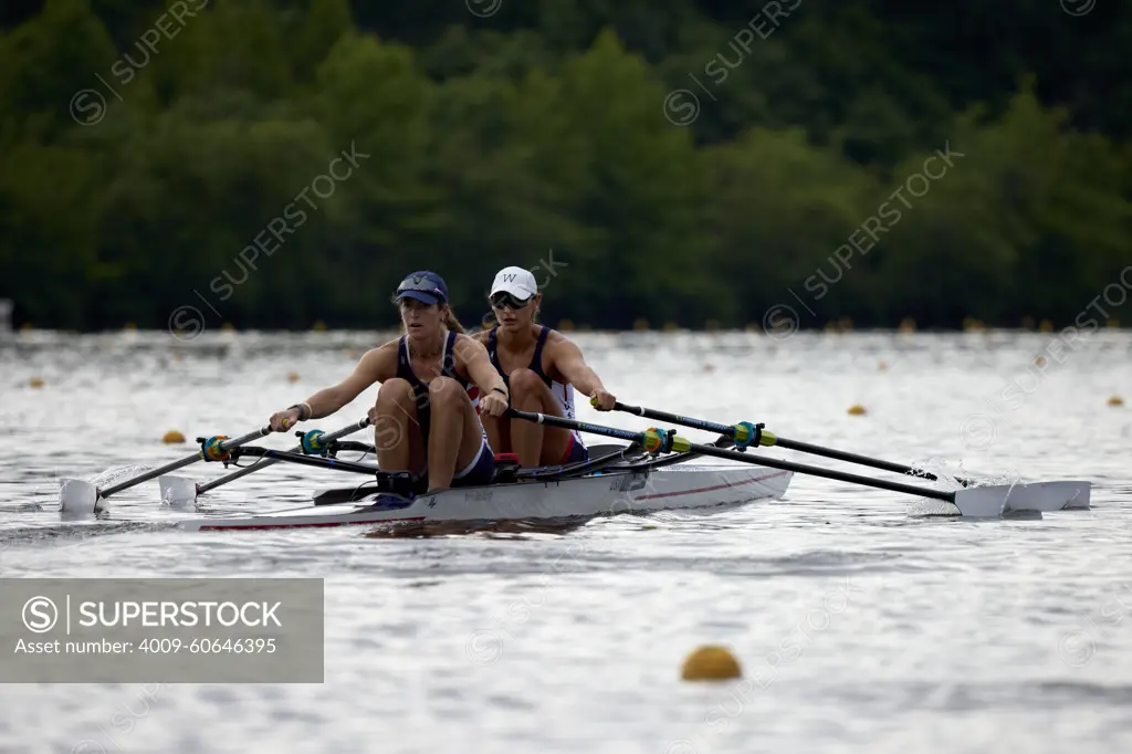 US Olympic Women's Pair teammates, Krisi Wagner and Sophia Vitas train at the US Women's Rowing training facility in Princeton, NJ