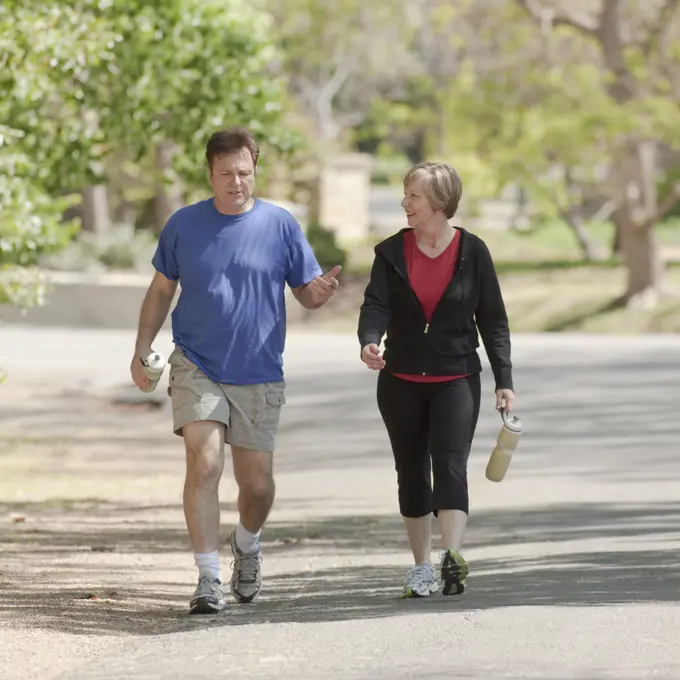 Couple exercising together