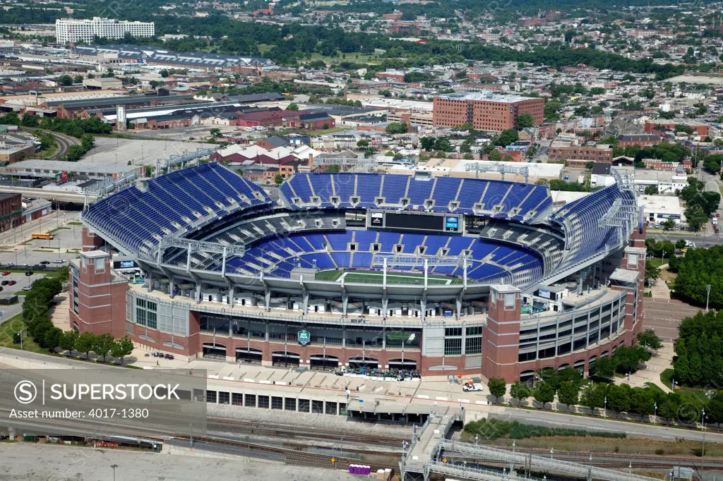 Aerial of M&T Bank Stadium, Baltimore