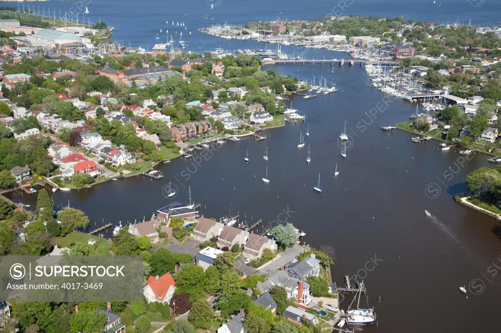 Waterfront homes in Annapolis, Maryland