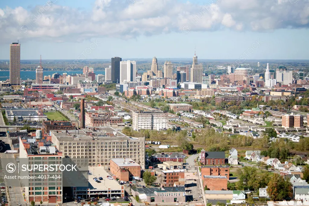 Downtown Buffalo Skyline Aerial